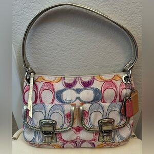 COACH Multicolor Scribble Hand Bag in Excellent Used Condition!